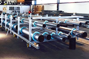 Modular Pipe Rack | Multi Trade Rack | Pipe Supports | Multi-Trade Pipe Racking | MMS | Modular Mechanical Supports | a division of Eberl Iron Works, Inc. | | MMS | Modular Mechanical Supports | a division of Eberl Iron Works, Inc. | Buffalo, NY USA
