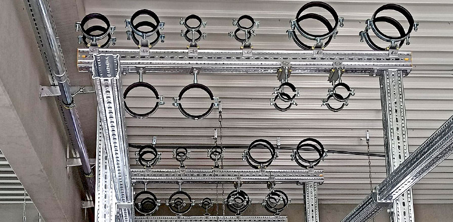 Pipe Racks | Multi-Trade Pipe Storage Racks | MMS | Modular Mechanical Supports | a division of Eberl Iron Works, Inc. | | MMS | Modular Mechanical Supports | a division of Eberl Iron Works, Inc. | Buffalo, NY USA