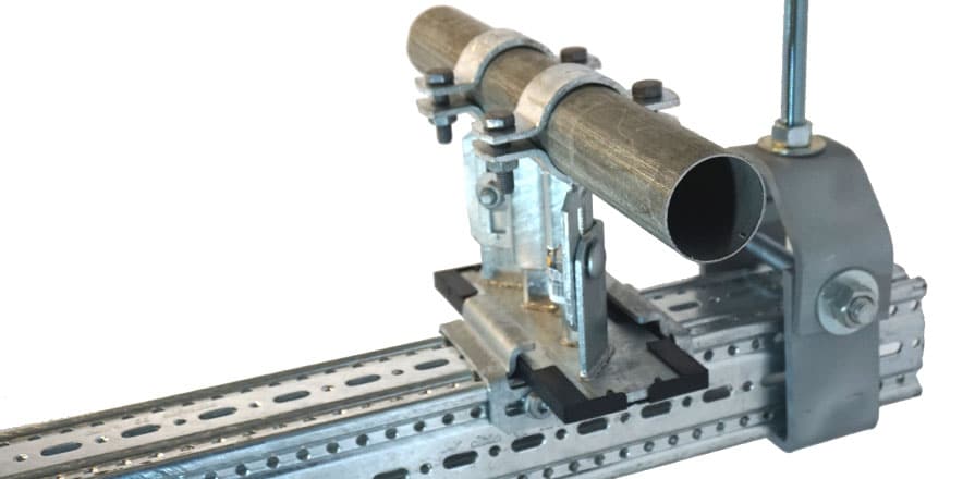 Adjustable Pipe Supports | Strongback Pipe Supports | MMS | Modular Mechanical Supports | a division of Eberl Iron Works, Inc. | | MMS | Modular Mechanical Supports | a division of Eberl Iron Works, Inc. | Buffalo, NY USA