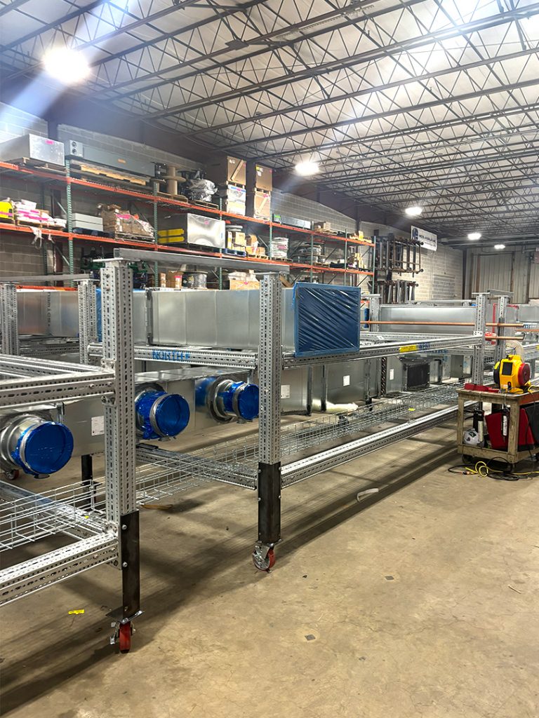 Off-site Fabrication of Modular Racks | Prefabrication and Modular Construction | MMS | Modular Mechanical Supports | a division of Eberl Iron Works, Inc. | Buffalo, NY USA
